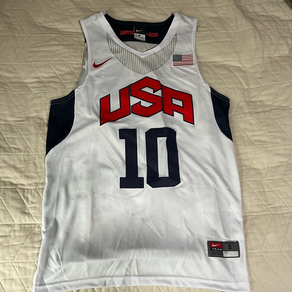 Nike White and Red Basketball Jersey for Games